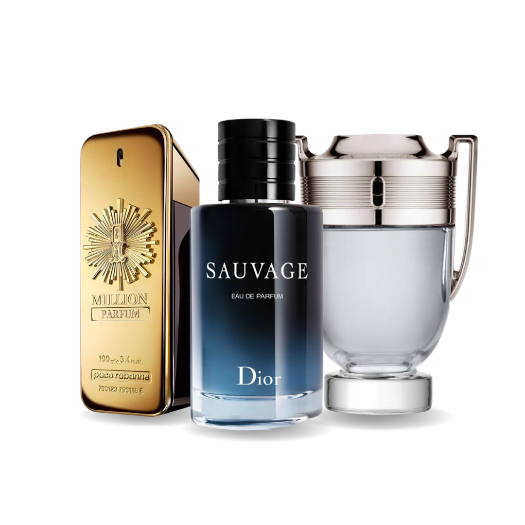 Set de 3: Paco Rabanne 1 Million, Dior Sauvage & Invictus – 100ml