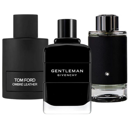 KIT 3 Perfumes: Tom Ford Ombre Leather, Givenchy Gentleman y Montblanc Explorer 100ml